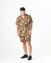 Camisa hombre Sahara Planeta Juan X Bohío café (Chalis)
